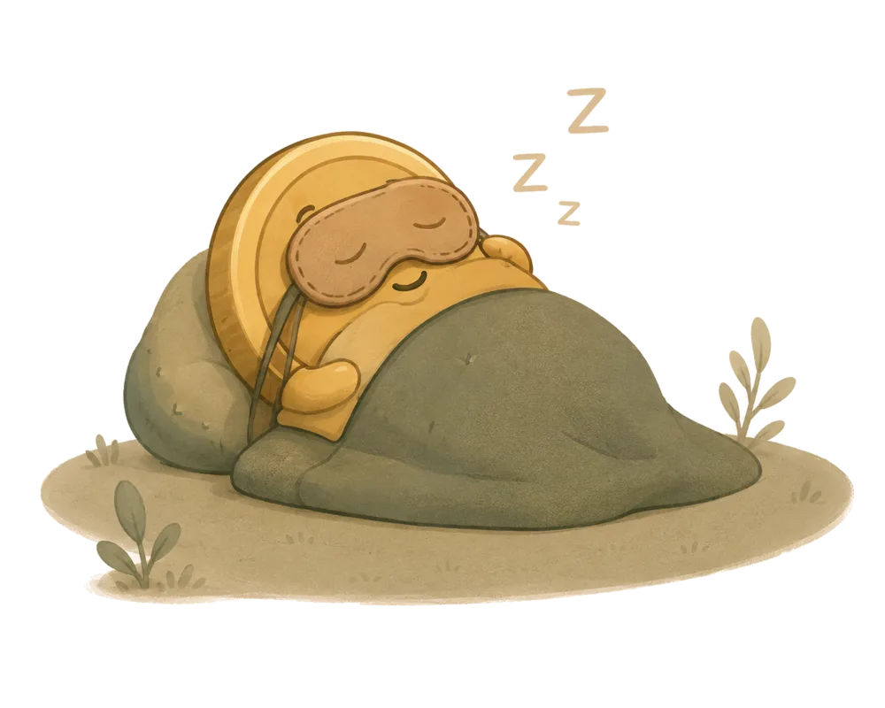 Penni asleep under a blanket with an eye mask